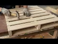DIY Pallet Wood Table with Hidden Compartment Smart Woodworking Project