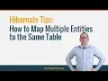 Hibernate Tip How to map multiple entities to the same table