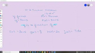 Unit 2 0-2 Function Notation