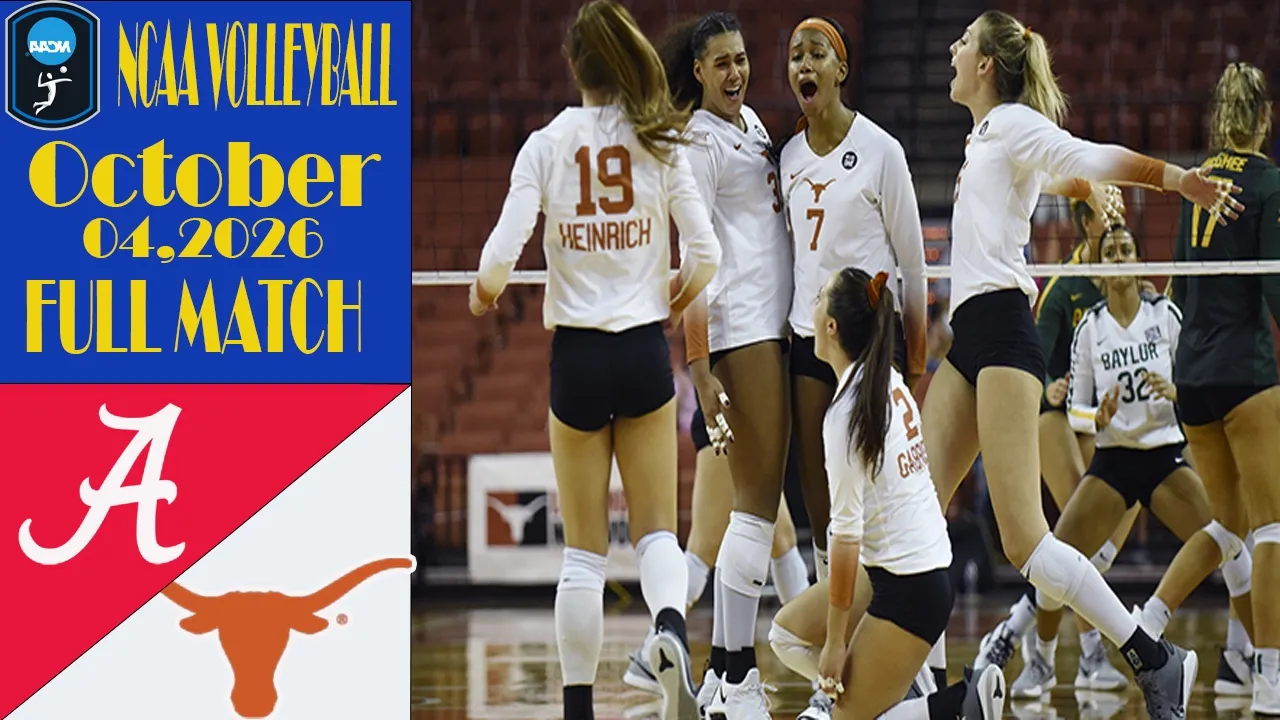 Texas vs. Alabama | FULL MATCH | Oct 04,2026 | Women's NCAA Volleyball 2026