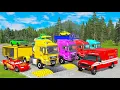 Download Lagu TRANSPORTING PIXAR CARS \u0026 FRUITS WITH COLORED \u0026 JOHN DEERE vs CLAAS vs TRACTORS - BeamNG.drive #983