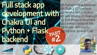 How to combine React based Chakra UI with Python Flask web server Part