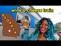 Riding a wine cheese train in the state of GEORGIA SAM shortline excursion train in cordele