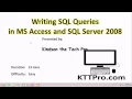 Writing SQL Queries in SQL Server and MS Access