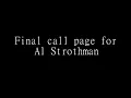 Final call page for Al Strothman