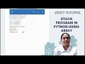 Python Program implementing a Stack Abstract Data Structure using an Array