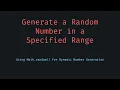 Random Number in Range