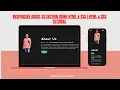 About us Section Design How To Create Responsive About Us Page Using HTML CSS