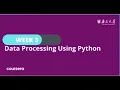Data Processing Using Python Nanjing University Week 3 Quiz Assignments for Free