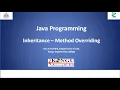Method overriding in Java Dynamic method dispatch Java Programming CS Lectures by SKN