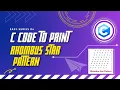 C code to print rhombus star pattern easy series 04