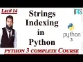 Python Tutorial in Urdu Hindi Strings Indexing in Python Indexing of Strings in Python