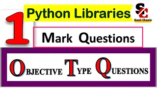 Using Python Libraries Objective Type Questions CBSE Class12 Computer Science Python