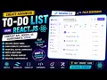Part-2 Advanced To-Do List Using React js Context API Hooks Tailwind CSS Modern UI