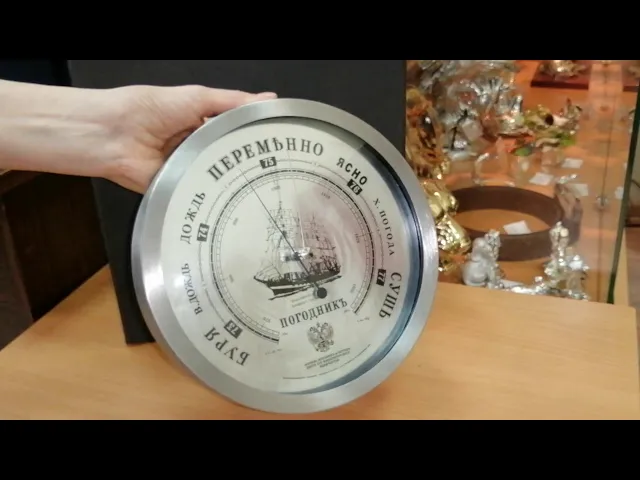 Видео-обзор Барометр 'Белый ветер' d 21 см