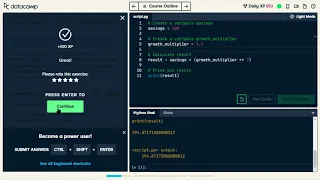 Learning Python with Data Camp Part 1
