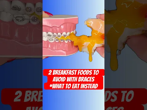 2 BREAKFAST FOODS TO AVOID WITH BRACES *what to eat instead #braces #breakfast #foodasmr