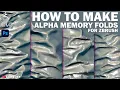 Tutorial - How to make alpha memory folds for ZBrush Tutorial CLO3D ZBrush Photoshop