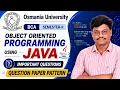 Must Know Question Paper Pattern OOP Using JAVA OU BCA Semester-II
