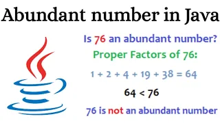 Abundant number program in Java