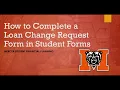Loan Change Request Form In Student Forms