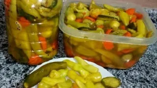 طريقه سهله خالص لعمل مخلل الخيار والجزر والفلفل ويكون جاهز فى اسرع وقت ممكن 