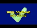 sudo command not found