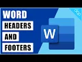 Word Headers and Footers Microsoft Word Tutorial 2023