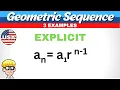 Geometric Sequence Explicit Formula