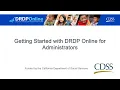 Getting Started with DRDP Online for Administrators