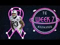 2020 Fantasy Football - Week 7 Tight End Rankings