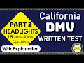 California DMV Written Test 2026 - Part 2