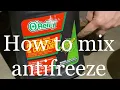 How to properly mix conventional green antifreeze