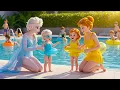 Download Lagu 🆕🎀 First Splash of Love – Elsa \u0026 Anna’s Daughters Take Their First Swim With Their Moms | Frozen