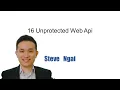 16 Unprotected Web Api