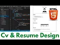 Create CV using HTML How to make Resume using table in html