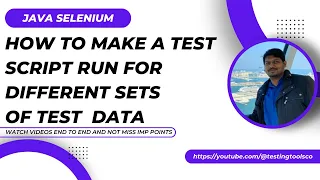 How to make an automation script run for different sets of test data