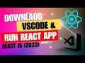 Visual studio code tutorial How to run React JS app Download and install react in VS Code 2023