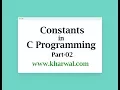 Constant in C Programming Part 2