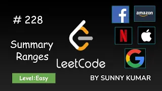 Summary Ranges Array Maths 228 LeetCode Day 28
