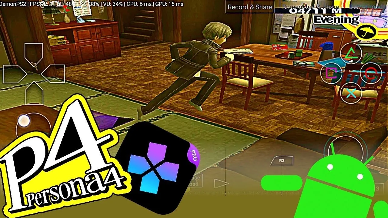 Shin Megami Tensei Persona 4 - PS2 Emulator Android Gameplay [Damon Ps2 PRO] - Game APK Mobile