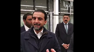 رئيس مجلس النواب العراقي محمد الحلبوسي في منفذ سفوان مرحبا بأهل الكويت 