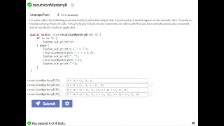 Java codeStepByStep recursionMystery8 recursion