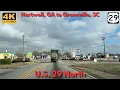U S 29 North - Hartwell GA to Greenville SC 4K POV Drive
