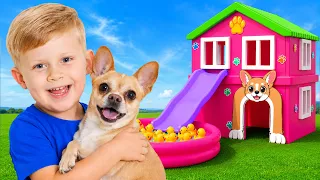 Kids Building The Perfect House For A Puppy