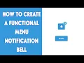 How To Create A Functional Notification Alert Bell 2 CSS Tutorial