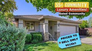 Rocklin CA 55 Gated Community Home Luxury Amenities Priced to Sell Under 520k