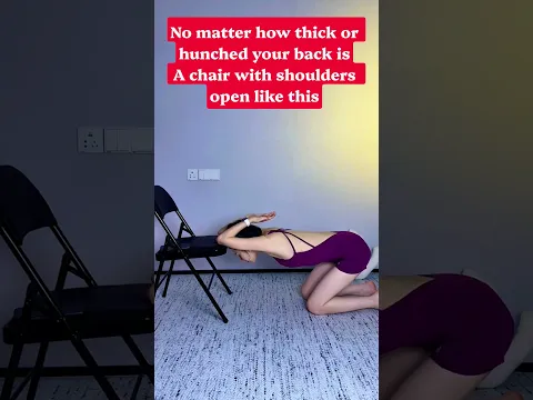 A chair to open your shoulders and beautify your back #HomeWorkout
