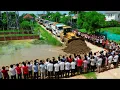 Download Lagu Complete Water To Build New House By Dump Truck Unloading Soil \u0026 Skill Bulldozer Pushing Soil After