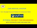 PY4 - Python Programming Project For Beginners Car Rental System With Detailed Explanation